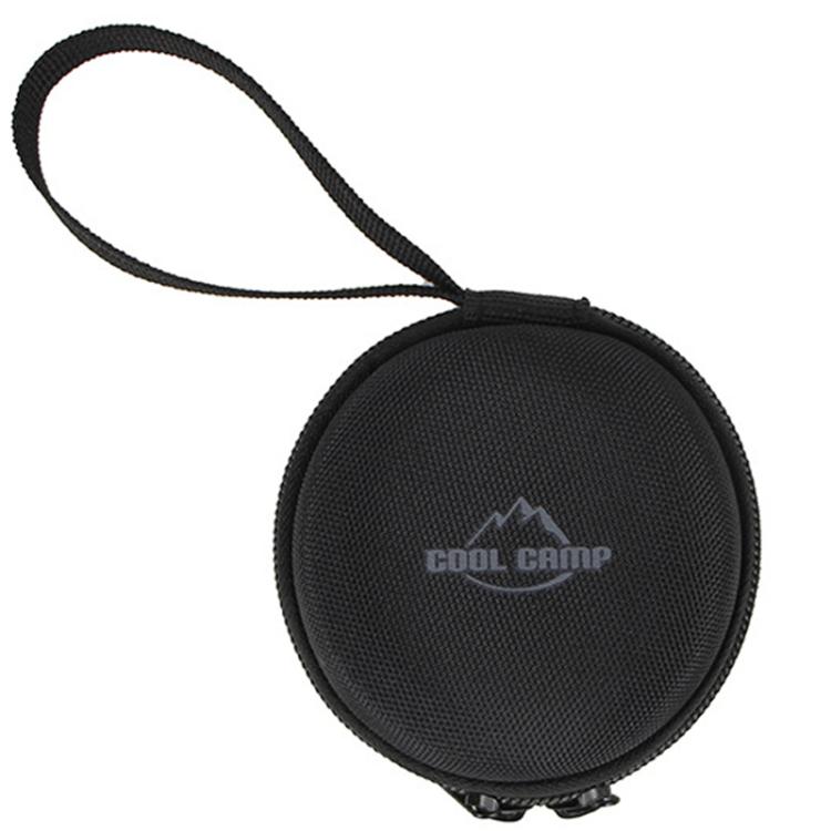 

COOL CAMP CF-3023 Round Zipper Coin Pouch Portable Headphone Storage Case For Outdoor Camping(Black)