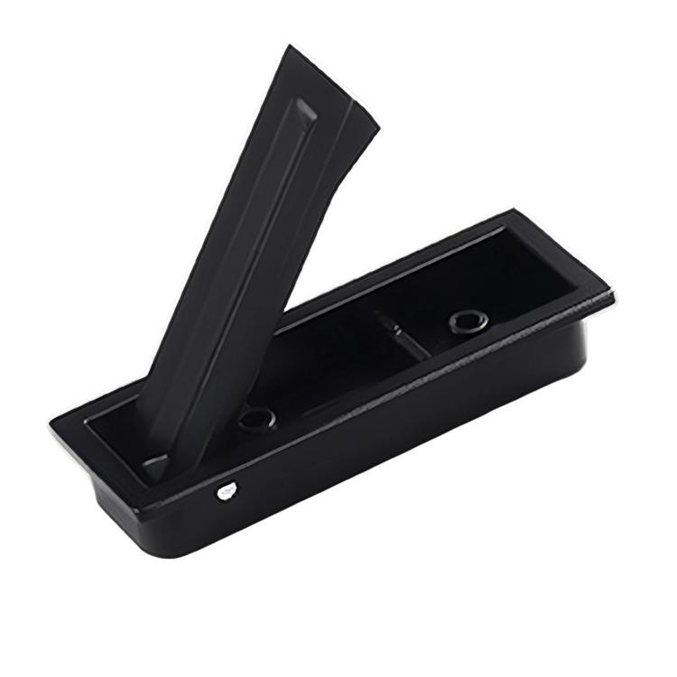 

Cabinets Recessed Invisible Door Handle Concealed Grooved Rotatable Rectangular Handle For Furniture(Black)
