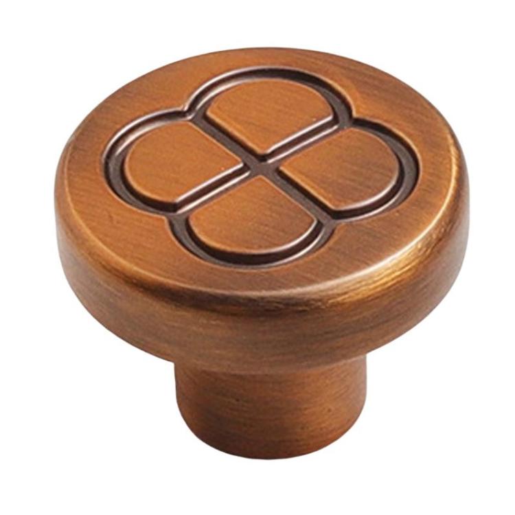 

Vintage Flower Cabinet Door Handle Zinc Alloy Handle For Drawers Wardrobes, Spec: Single Hole Coffee