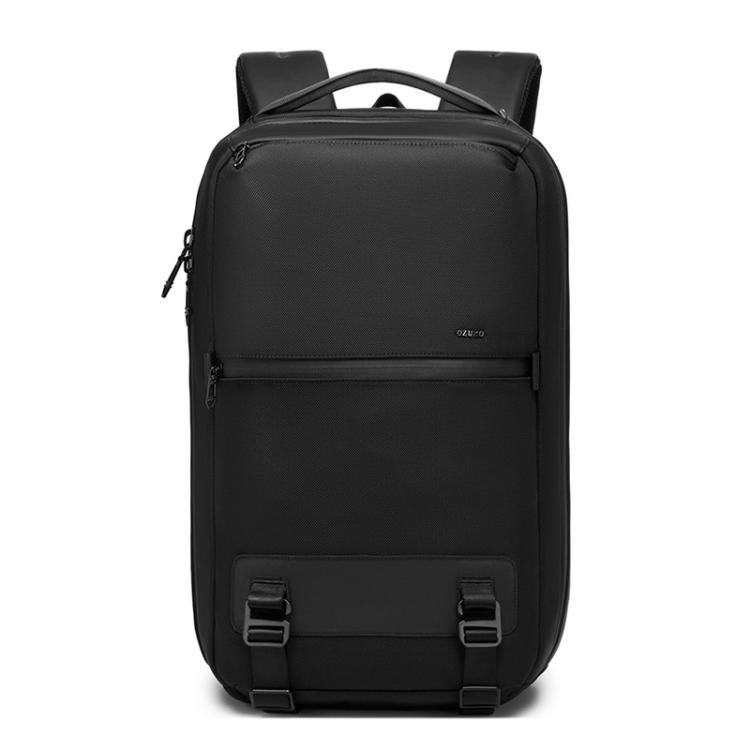 

OZUKO Commuter Large-Capacity Waterproof Oxford Cloth Laptop Backpack(Black)