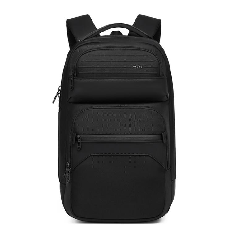 

OZUKO Water-Repellent Multi-Compartment Business Laptop Backpack(Black)