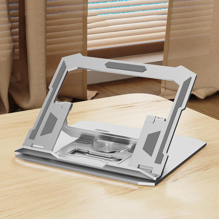

Carbon Steel Laptop Tablet Stand Holder Foldable Desktop Riser With 360-Degree Rotation, Spec: Tablet Silver