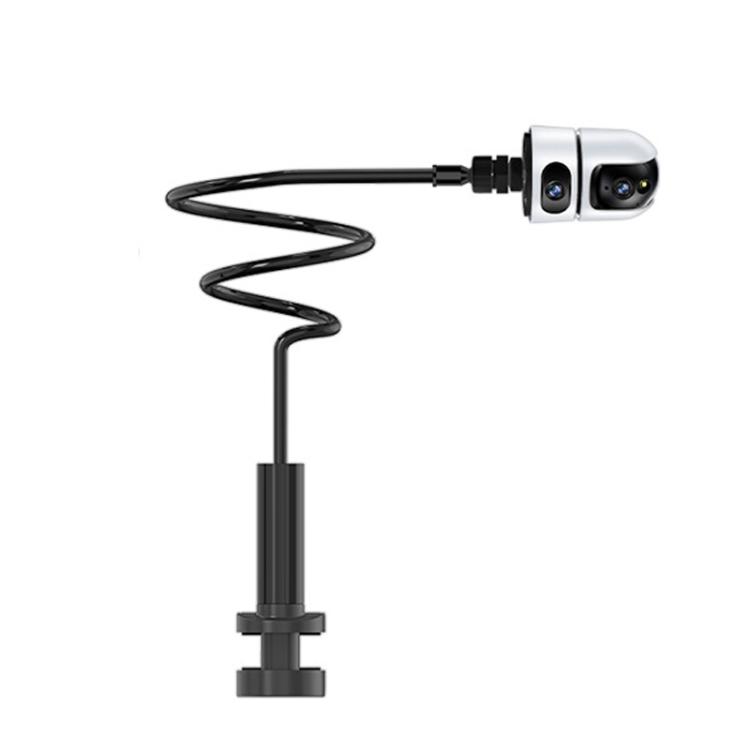 

No-Drill Security Camera Mount With Clip Flexible Bendable Bracket Base For Baby Monitor/Webcam(Black)