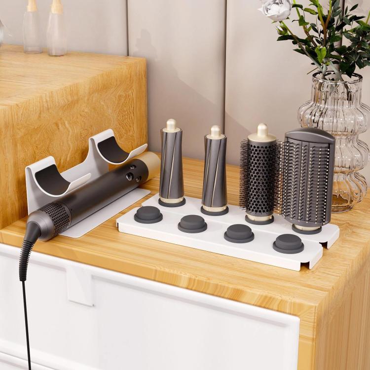 

For Dyson Airwrap Styler and Nozzles Modular Desktop Storage Stand, Holds 8 Attachments(White)
