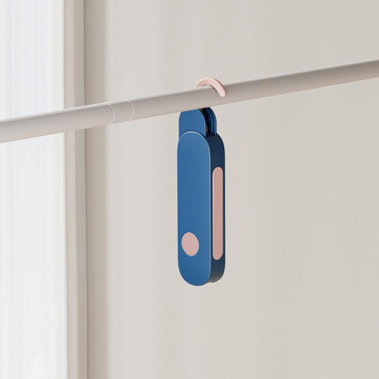 

Multifunctional Travel Foldable Clothes Drying Rack With Seven Holes(Blue)