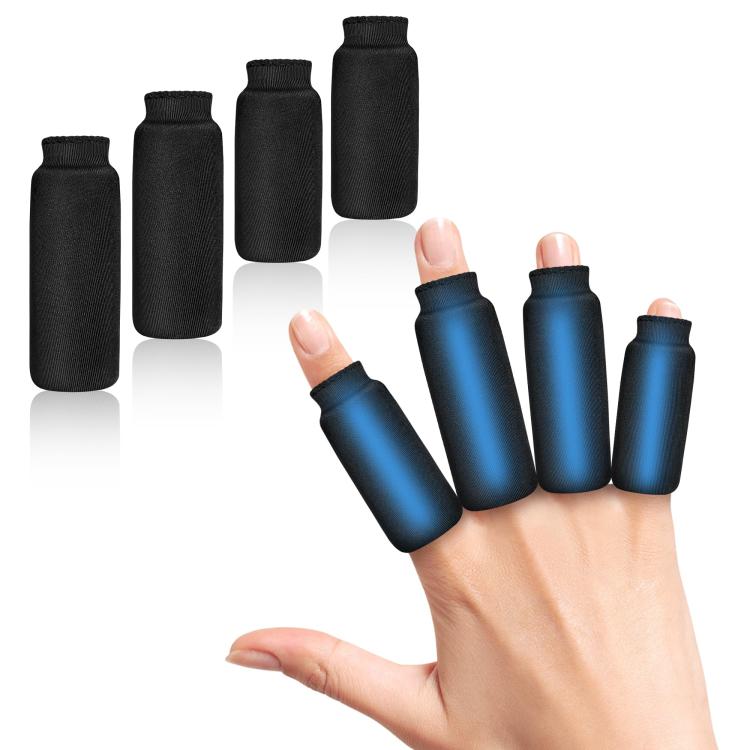 

Ice Hot Compress Solid Hydrogel Finger Protector, Color: Black 2 Long 2 Short