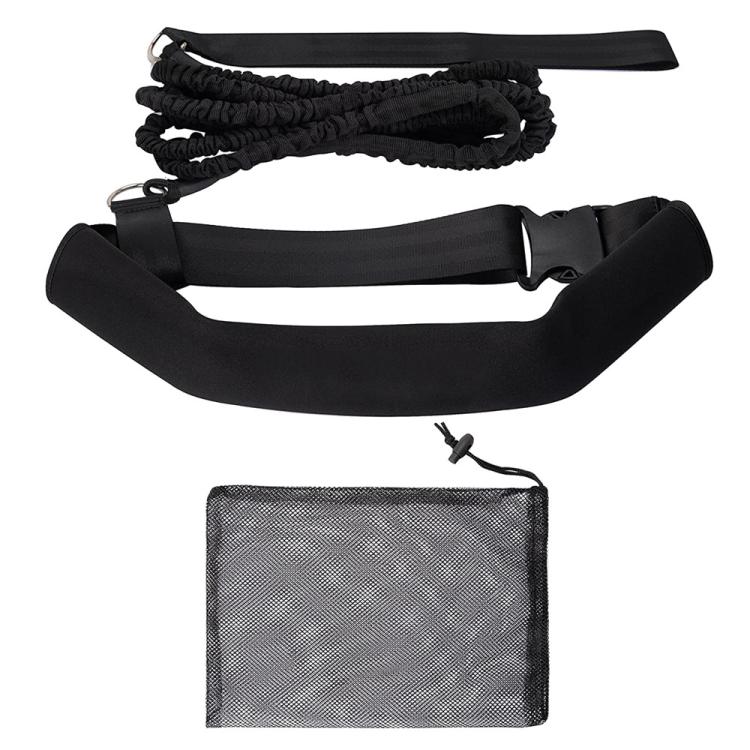 

Swimming Strength Block Training Belt and Elastic Cord Set(Black)