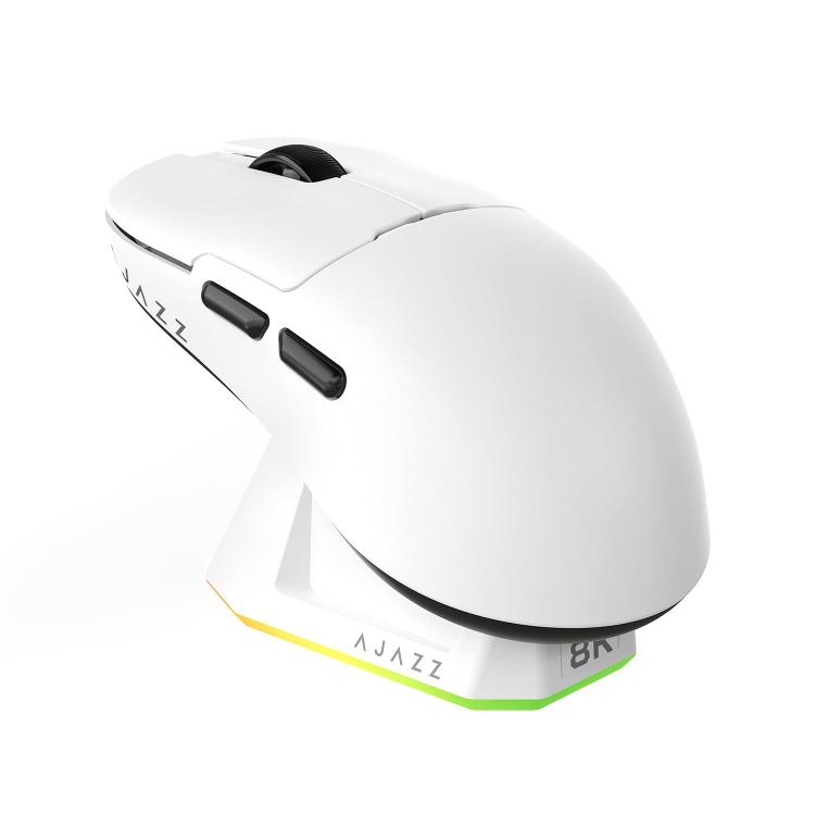 

Ajazz AJ159PRO Wired / 2.4G / Bluetooth Tri-mode Gaming Mouse With Magnetic Charging Base(White)