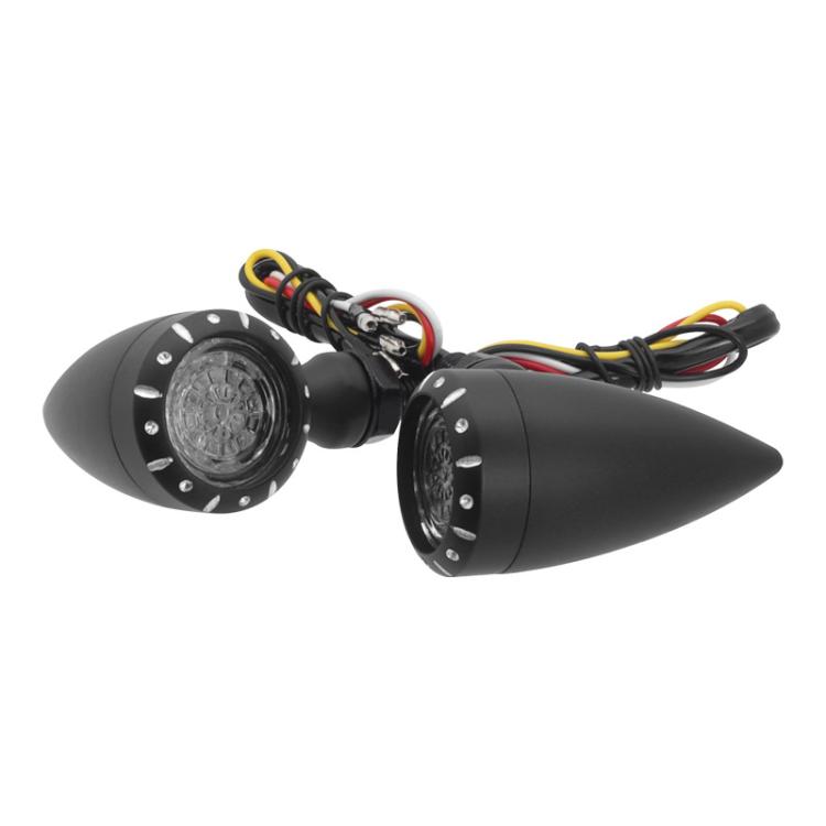 

2pcs Motorcycle Retrofit LED Turn Signal Lights(Black)