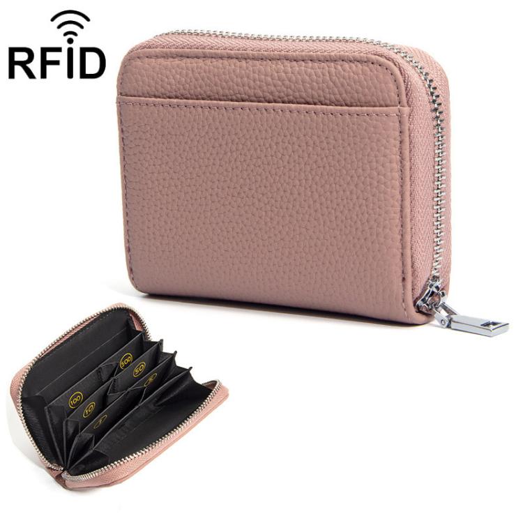 

Women RFID Anti-Magnetic Coin Purse Change And Card Holder(Pink)