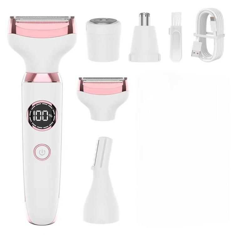 

7 In 1 Rechargeable Digital Display Hair Removal Kit Underarm Intimate Area Shaver Unisex Full-Body Epilator(White)