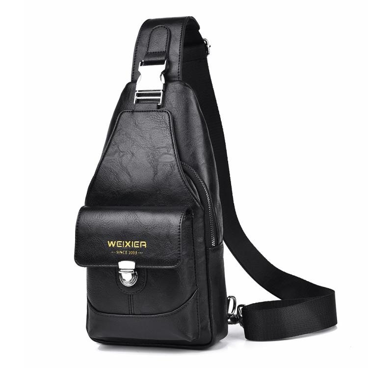 

WEIXIER X449 Men Crossbody Chest Bag Outdoor Portable Lightweight Chest Pack(Black)
