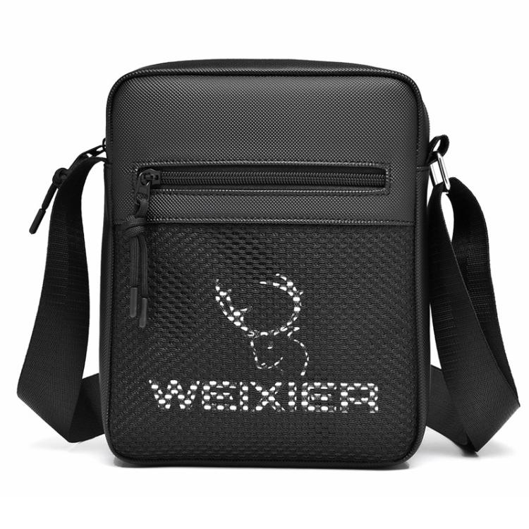 

WEIXIER D838 Men Crossbody Shoulder Bag Waterproof Portable Small Crossbody Bag(Black)