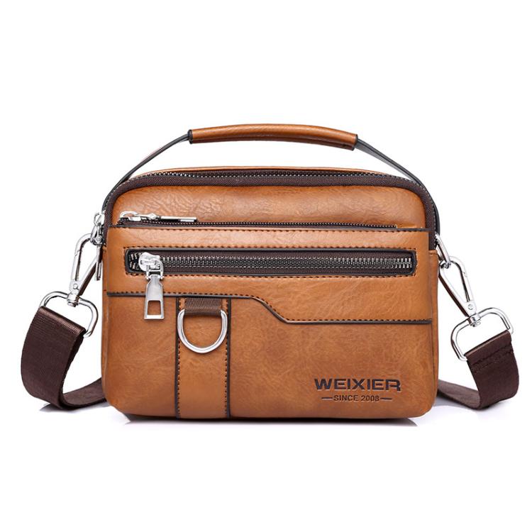 

WEIXIER D893 Men Multi-Functional Crossbody Bag Commuter Shoulder Backpack(Light Brown)