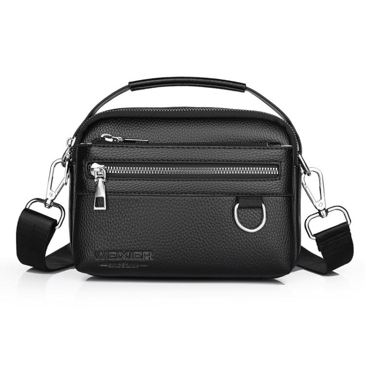 

WEIXIER D892 Men Multi-Functional Waterproof Crossbody Bag Wear-Resistant Portable Shoulder Bag(Black)
