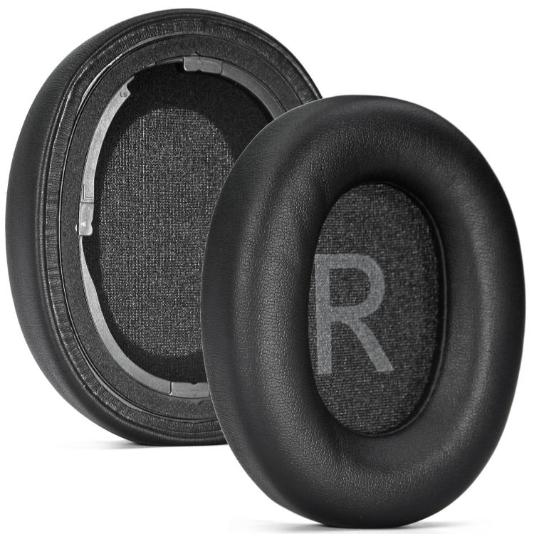

1pair Ear Pads for QCY H3/H3 Lite / TOZO HT2 Headphones Soft Ear Cushions(Black)