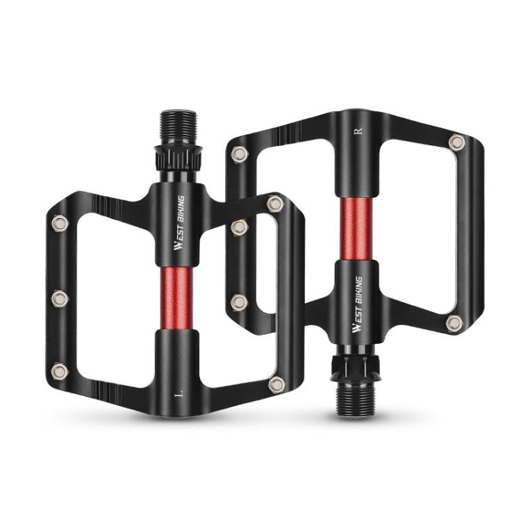 ROCKBROS Pédales de vélo de montagne antidérapantes en alliage d'aluminium durable et léger pour VTT, vélo de banlieue, vélos de loisirs 9/16