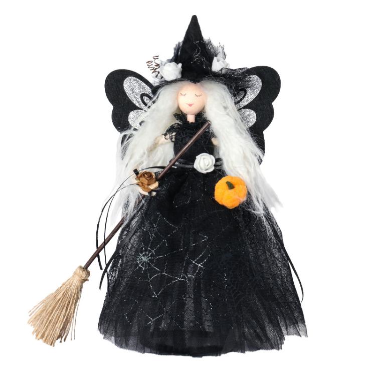 

Halloween Decorations Ghost Festival Butterfly Witch Doll Home Party Decoration(Black)