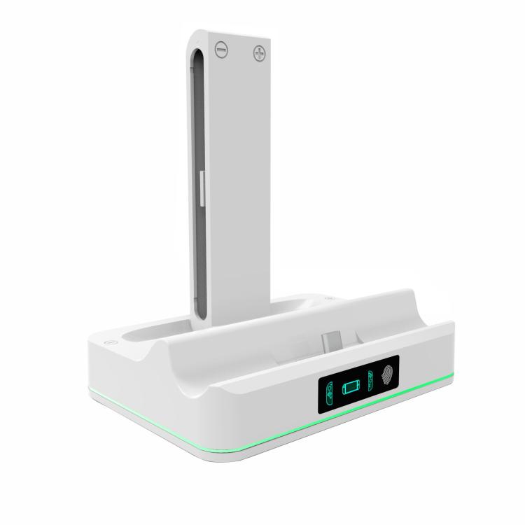 

KJH RGB LED Charging Dock for Nintendo Switch 2 & Joy-Con Controller Fast Charging Station(White)
