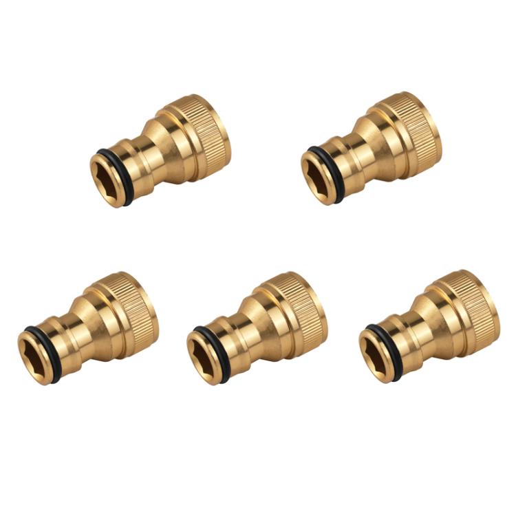 

5pcs 4-point Internal Thread Aluminum Alloy Faucet Spout Hose Adapter(Nipple Connector)