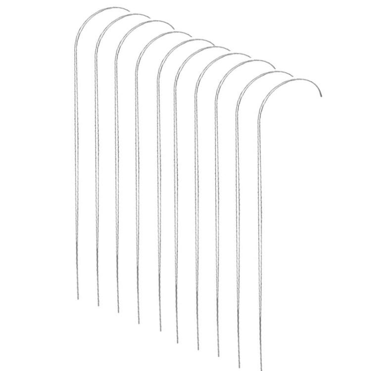 

10pcs DIY Open-Shaped Curved Lead Thread Beading Needle(9CM)