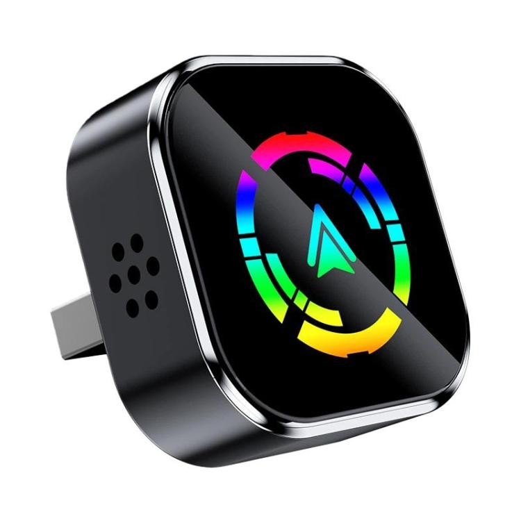 

Q1A 2 In 1 Wireless Carplay/AndroidAuto Box Smart Portable In-Car Connectivity Box, Spec: Black Color Label