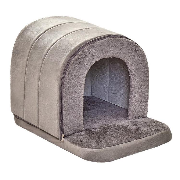 

Winter Removable and Washable Warm Pet Bed, Size: M(Gray)