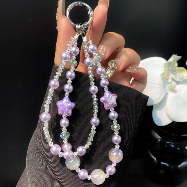 

Star Double Layers Lanyard Pentagram Phone Case Lanyard(Purple)