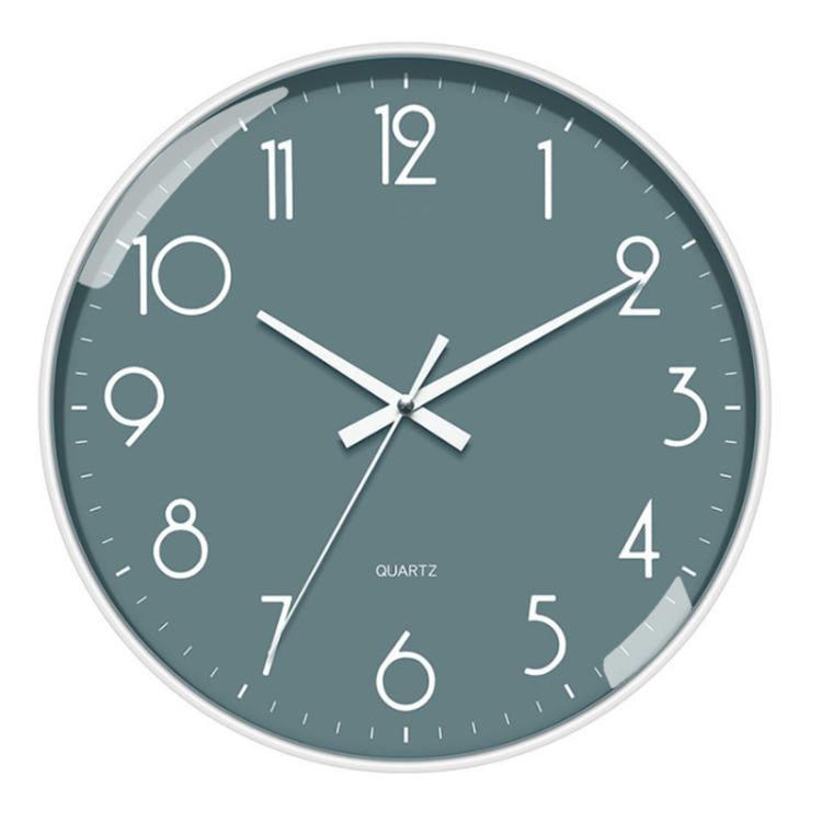 

12 Inch No Drill Wall Clock Modern Silent Quartz Clock Sleek Home/Office Decor, Style: Gray Bottom