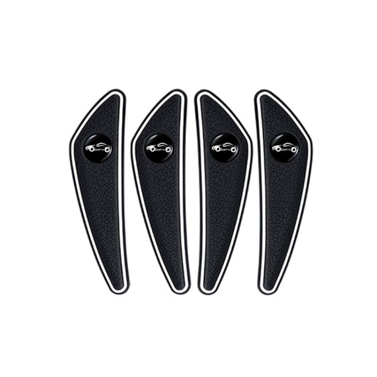 

4pcs /Set Car Door Corner Anti-scratch Rearview Mirror Protectors, Color: Black