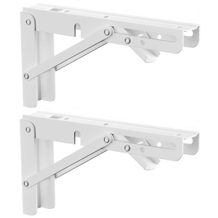 

2pcs Foldable Triangle Bracket Wall-Mounted Storage Shelf Shelf Bracket, Spec: White 20cm