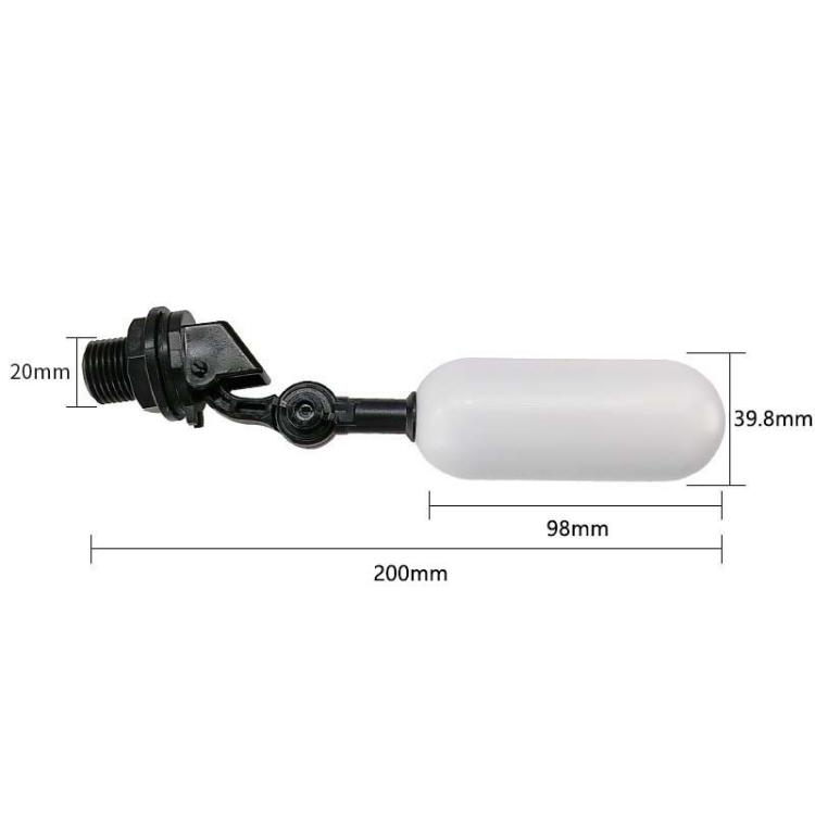 

1/2 Inch/20mm Black Mini Plastic Float Valve for Aquariums/Humidifiers/Small Water Tanks