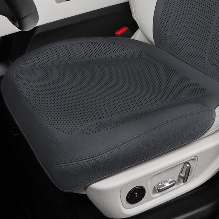 

Ventilated Perforated Breathable Car Seat Cushion Universal Back Seat Cover For 5-Seater Cars, Spec: Front Seat Cushion Black