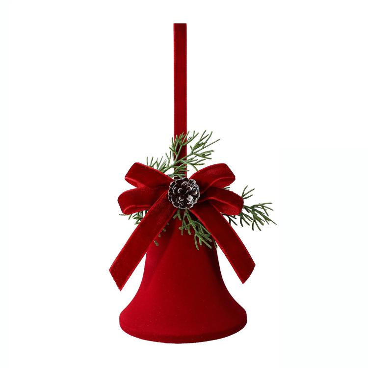 

Christmas Flocking Decorations Window Hanging Accessories, Spec: Bell