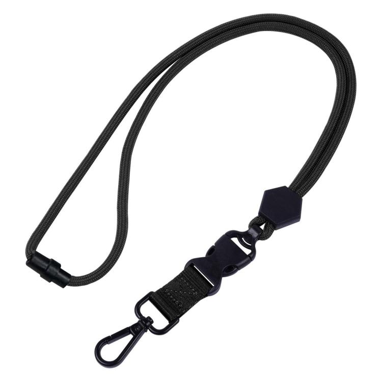

Adjustable Detachable Safety Buckle Metal Hook Mobile Phones ID Cards Lanyard(Black)