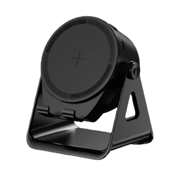 

Multifunctional Wireless Sensor Speaker Rotating Phone Holder With RGB Lights(Black)