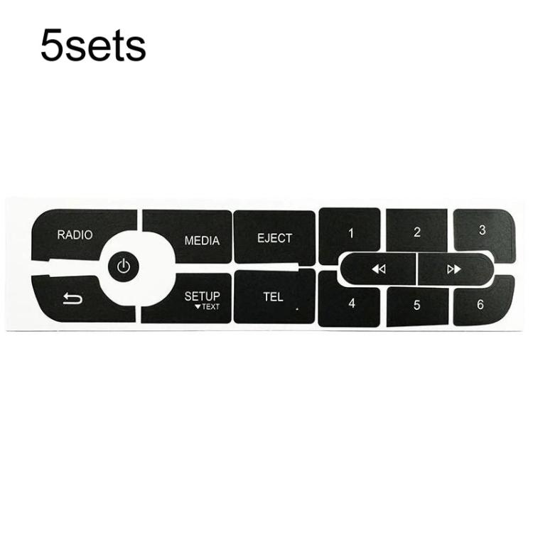 

For Renault Megane / Master / Scenic 5sets Radio Button Repair Stickers(Black)