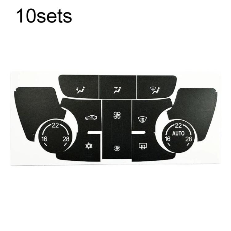 

For Buick Encore / Verano 10sets Air Conditioner Control Panel Button Repair Stickers, Spec: Automatic