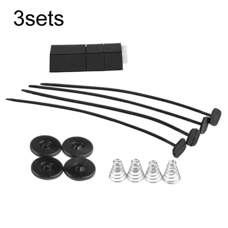 

3sets Car Modification Universal Radiator Fan Installation Accessories(Black)