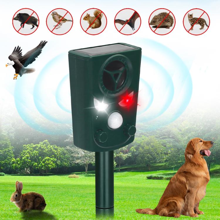 

Five-Level Frequency-Modulated Outdoor Ultrasonic Solar-Powered Animal Repellent Device(711)