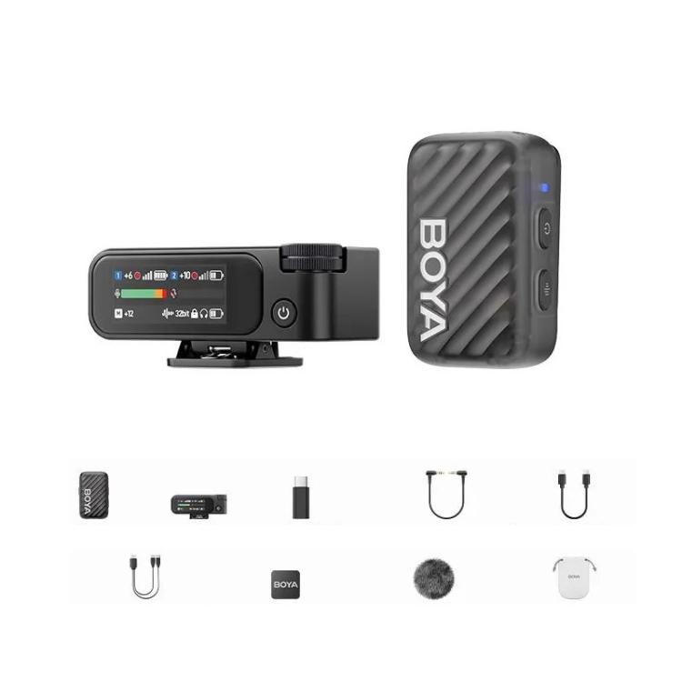 

BOYA MIC2 Wireless Lavalier Microphone Mobile Camera Live Streaming Noise Reduction Film & TV Recording Mic, Spec: 03 1 To 1 No Case