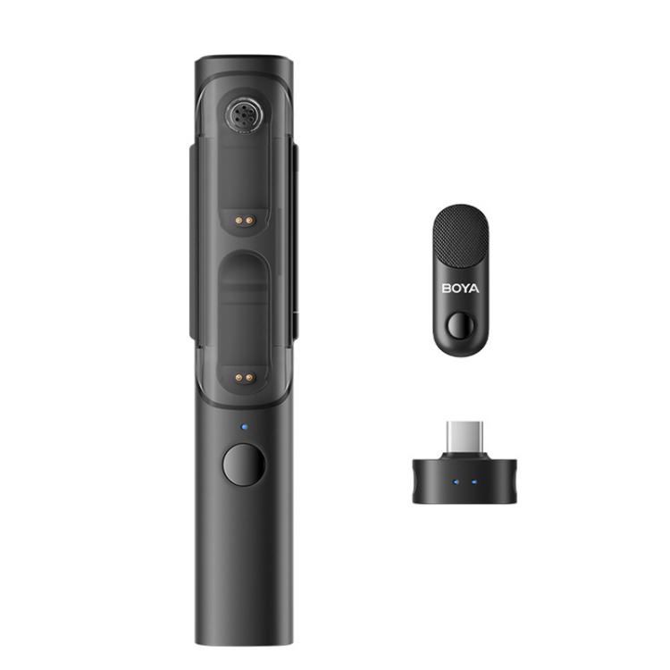 

BOYA Magic 4 In 1 Flexible Wireless Lapel Microphone Live Streaming With Noise Reduction Interviews Desktop Mic, Spec: 07 Type-C 1 To 1 With Charging Case