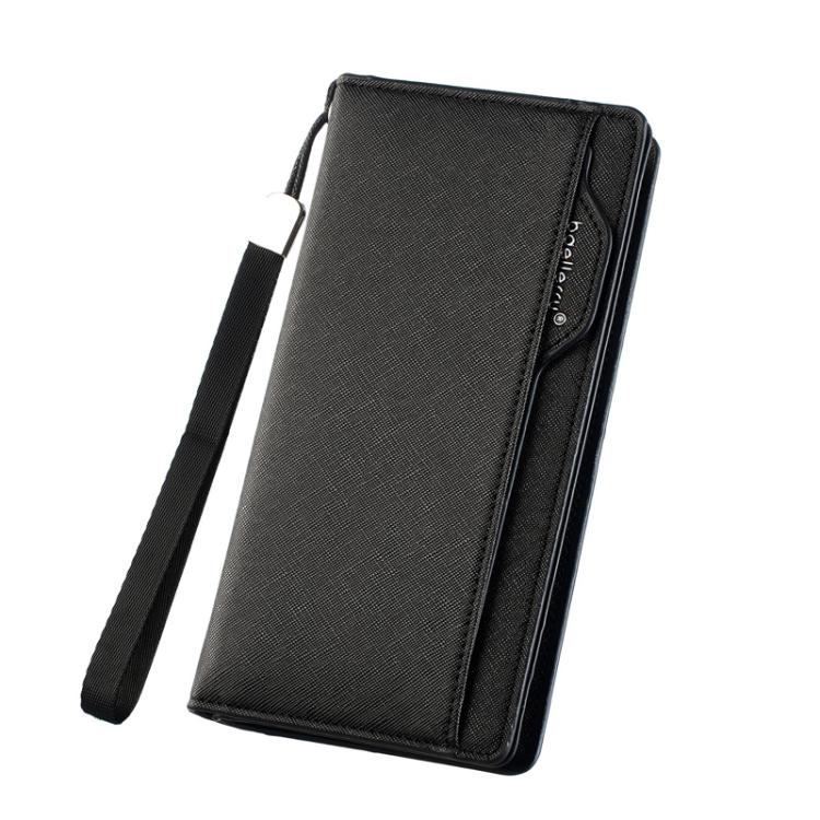

Baellerry C3259 Men Long Wallet Multi-Card Holder Clutch Business Casual Zipper Bag(Black)