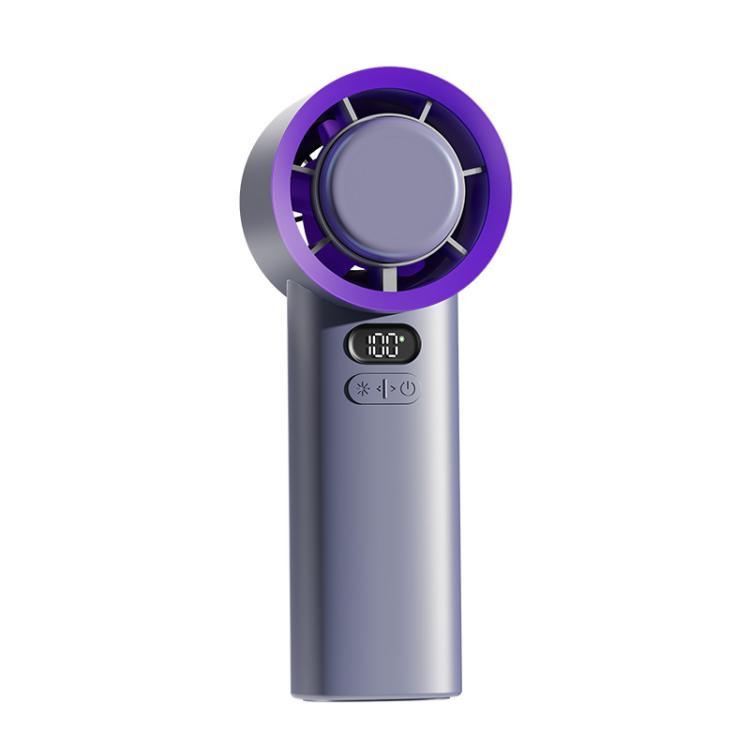 

Rechargeable Handheld & Desktop Fan with Cooling Ice Mode, 100 Speed Turbo Fan, Smart Display, Portable Personal Fan for Outdoor & Office(Gray)