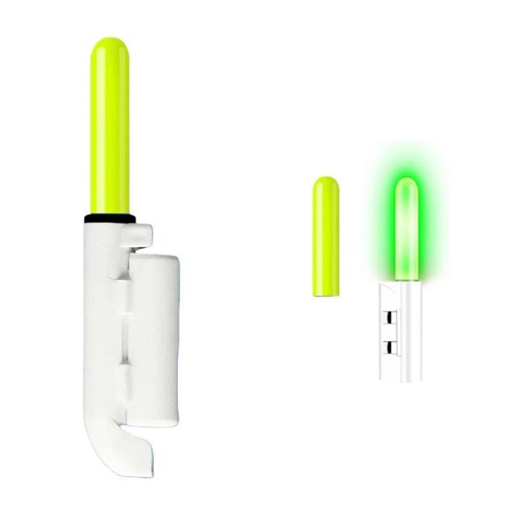 20pcs Slanted-bottom Night Fishing Electronic Rod Tip Light Waterproof Fishing Tackle, Color: Round-headed Green Light