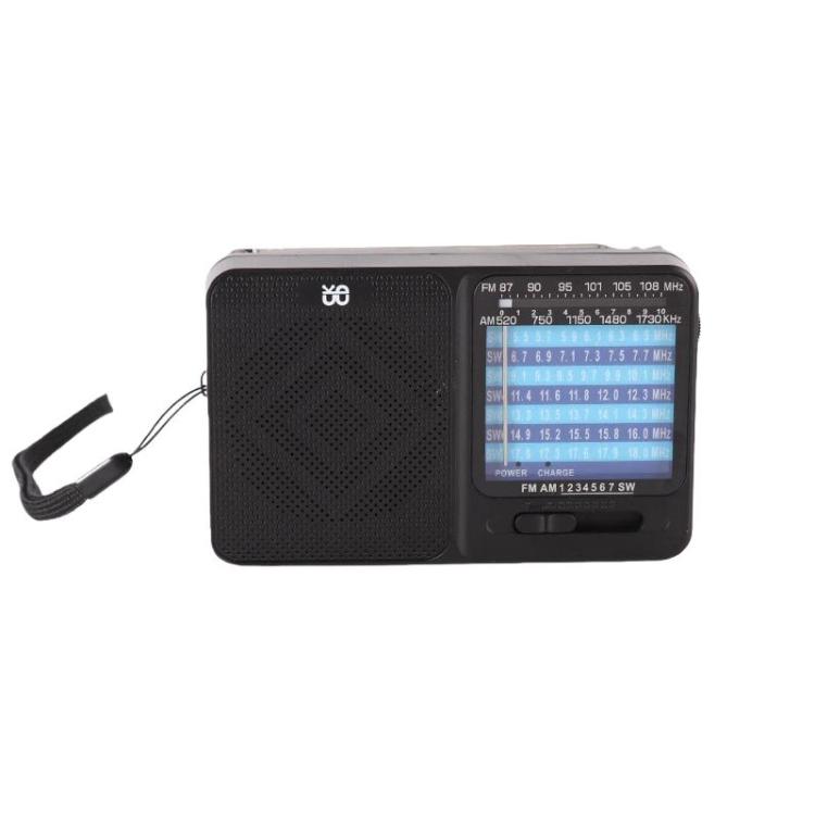 

W-913 Portable Pointer Dual-Power Radio FM/AM/SW1-7 Multi-Band Radio(Black)