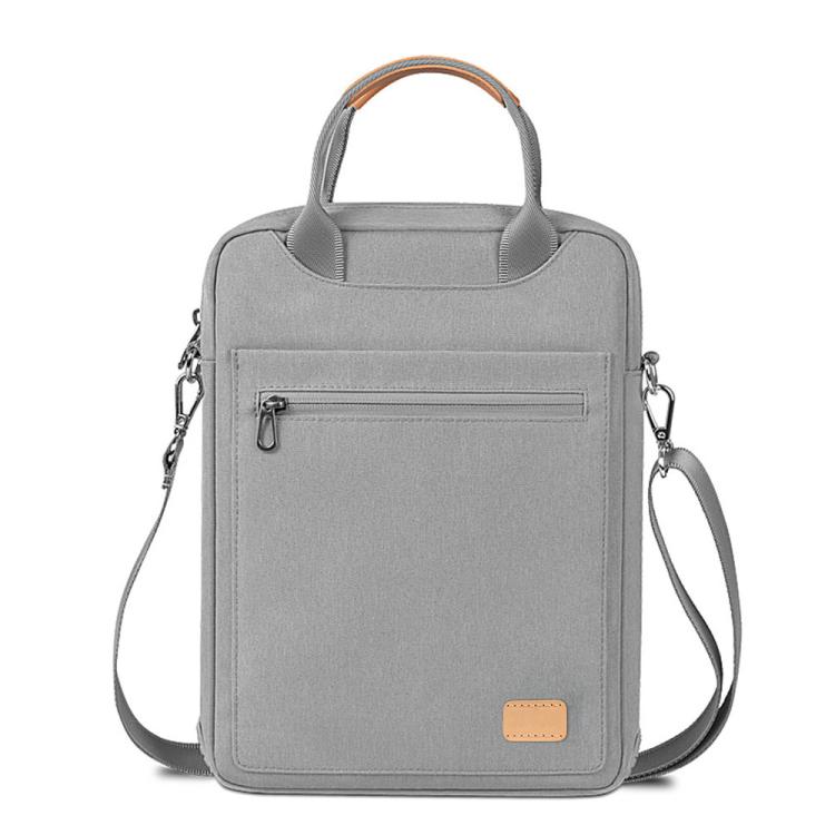 

10.8-11.5 inch Laptop Carrying Case Tablet Inner Sleeve Single-Shoulder Crossbody Bag(Gray)