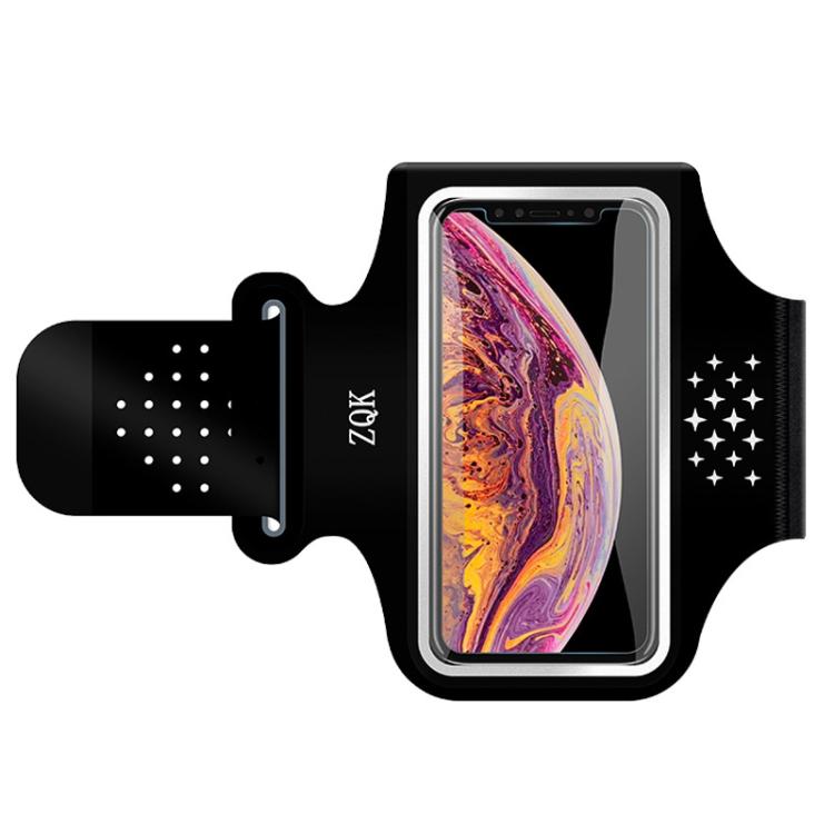 

ZQK Touchscreen Armband for Running Phone Holder Breathable & Stretchable for Secure Fit, Size: Large Black