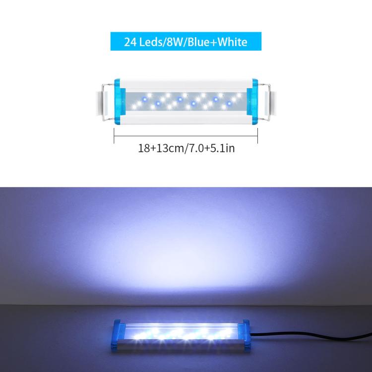 

Ultra-Thin Aquarium LED Light with 4 Rows of 5730 LEDs 18cm Blue+White Light(EU Plug)