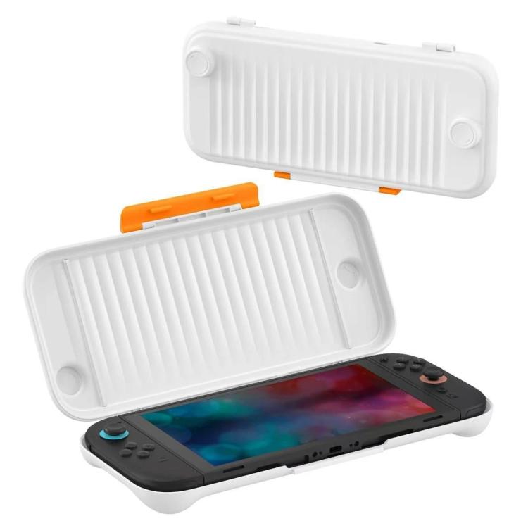 

Hard Shell Storage Case for Nintendo Switch 2 Frosted Translucent Anti-Pressure Joystick Design(White)